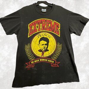 Vintage Extreme Francis Band T Shirt Mens Large He Man Woman Hater Black USA